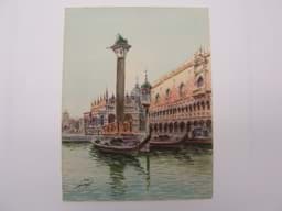 Obraz Aquarell: Venedig Markus Platz, Mitte 20. Jh. Piazetta San Marco unl. sign.