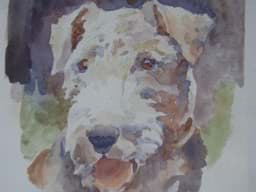 Pokaż szczegóły dla Aquarell Josef Schmidt (1908-1951) Hundeporträt Obraz Aquarell Josef Schmidt (1908-1951) Hundeporträt