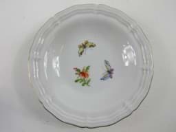 Obraz Höchst Porzellan Konfektteller mit Schmetterling & Blumen Dekor