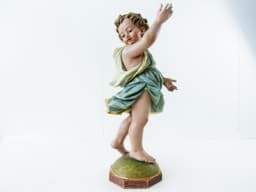 Pokaż szczegóły dla Holzfigur Richard Kostner, tanzender Engel, Putto, Holz geschnitzt, Ende 2. Hälfte 20. Jh. Obraz Holzfigur Richard Kostner, tanzender Engel, Putto, Holz geschnitzt, Ende 2. Hälfte 20. Jh.