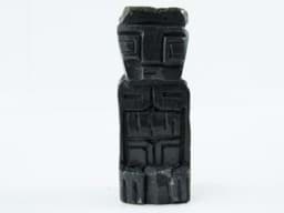 Afbeelding van Azteken Götterfigur aus getrocknetem Lehm, Handarbeit 20. Jh., 6,8 cm • Sammlerstücke •
