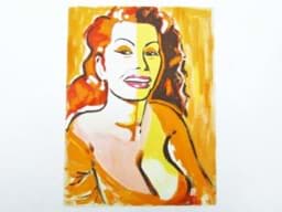 Visa detaljer för Zeitgenössische Kunst, expressives Pop Art Portrait einer vollbusigen Dame, Gouache Pastell Mischtechnik Bild Bild av Zeitgenössische Kunst, expressives Pop Art Portrait einer vollbusigen Dame, Gouache Pastell Mischtechnik Bild