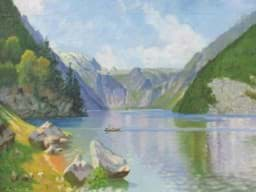 Bild von Ölbild Königssee, impressionistisch, signiert J. Würz