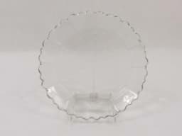 Picture of Antique uranium glass / glass cheese plate with portions, 19th century, Biedermeier