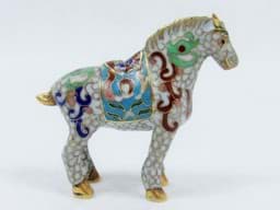 Bild av Tang Pferd - Cloisonne Miniatur, China 20. Jahrhundert
