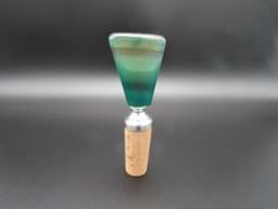 Afbeelding van Flaschenverschluss Achat grün, Zierkorken