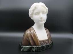 Obraz Mamalith Bronze Büste einer Frau, Schumacher & Co., Jugendstil um 1900