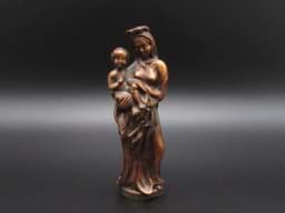 Afbeelding van Kupfer Miniatur Skulptur, Madonna mit Kind