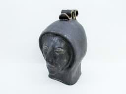 Bild av Raku Büsten Keramik, Kopf einer Dame, glasiert
