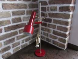 Image de Rote Vintage Tischlampe, schwenkbar, höhenverstellbar 