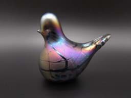 Obraz Dekorativer Glasvogel, irisierend, Phoenician Glas Malta, um 1980