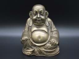 Image de Kleiner sitzender Buddha, Messing Guss, 20. Jh.
