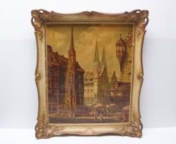 Pokaż szczegóły dla Ölgemälde Nürnberg Hauptmarkt Schöner Brunnen, Öl/Lwd., 19./20. Jh. Obraz Ölgemälde Nürnberg Hauptmarkt Schöner Brunnen, Öl/Lwd., 19./20. Jh.