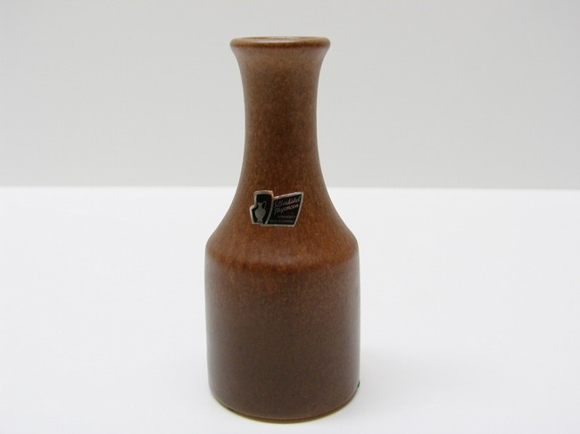 Afbeelding van Silberdistel Keramik Vase, braun, 16 cm hoch / Nr. 121 - 15,