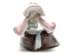 Bild von Fayence Figur sitzend Hübsche Bulgarin in Festgewant Trachtenkleid, Keramik Figur