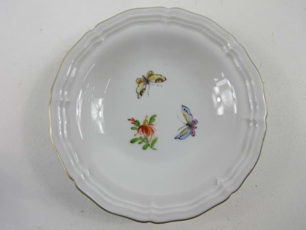 Bild von Höchst Porzellan Konfektteller mit Schmetterling & Blumen Dekor