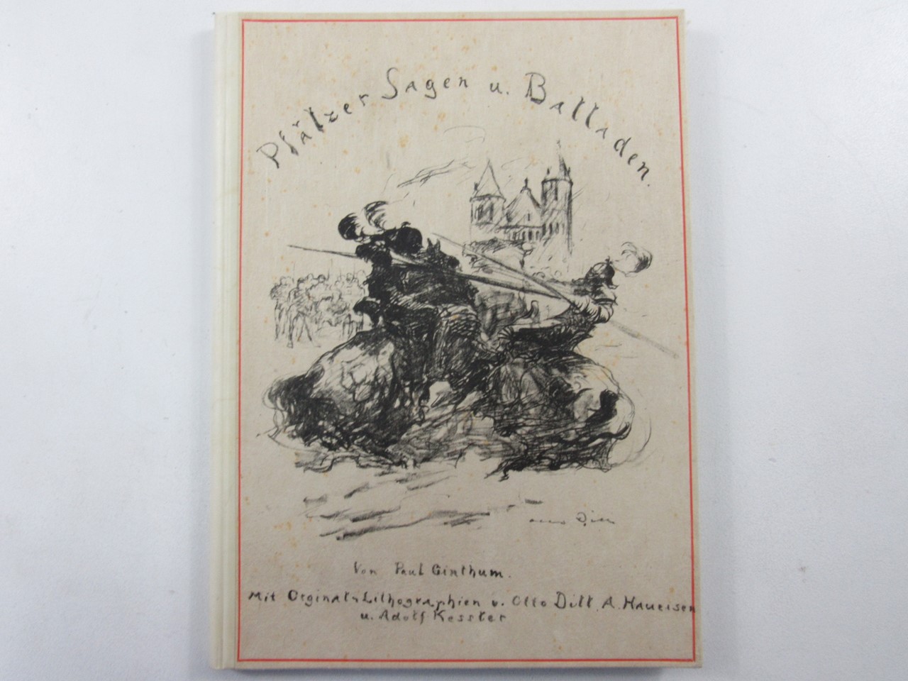 Picture of Paul Ginthum Lithografien Buch Pfälzer Sagen und Balladen, signiert von den Künstlern Otto Dill • Albert Haueisen • Adolf Kessler