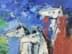 Bild von Gemälde abstrakte kubistische Komposition Pferdegruppe