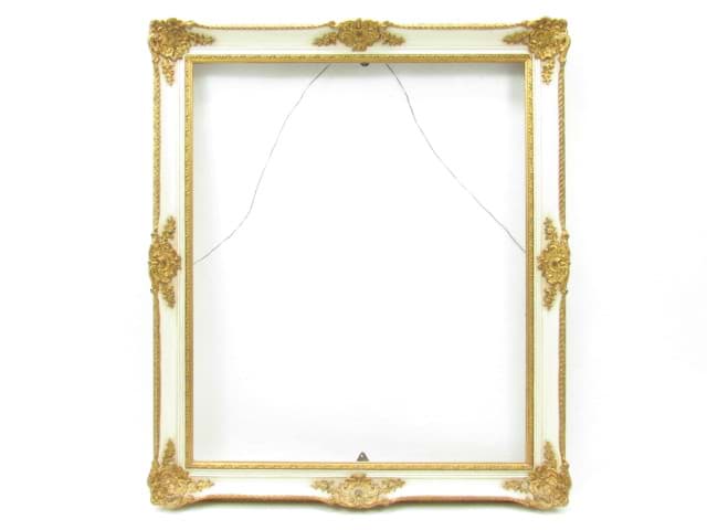 Obraz Rahmen im Barock Stil, Gold & Weiß