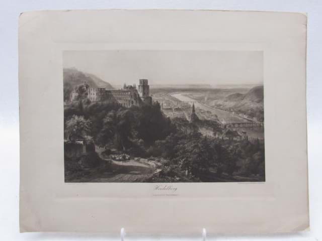 Bild av Dekoratives Bild von Heidelberg, Kupferätzung
