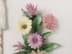 Bild von Porzellan Blumenbild mit plastischen Blumen, gerahmt & signiert