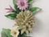Bild von Porzellan Blumenbild mit plastischen Blumen, gerahmt & signiert