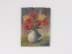 Bild von Antikes Ölbild Blumenstillleben Tulpen Strauß in einer Krugvase