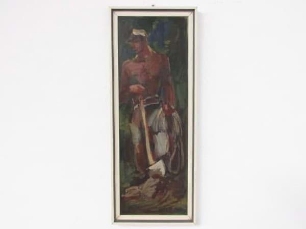 Bild von Gemälde Hanns Fay (1888-1957), Holzfäller, Öl/Holz, Pfälzer Maler