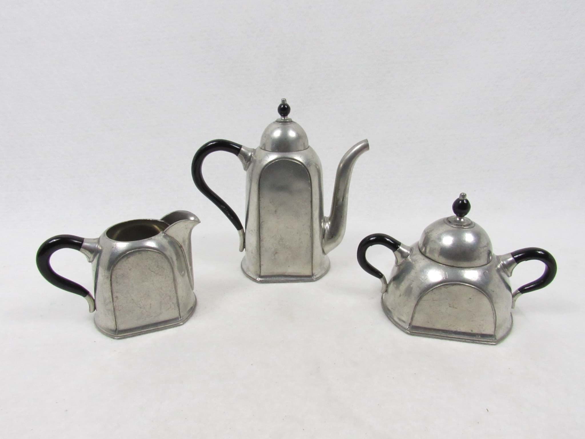 Obraz Art Deco Zinn Kaffee- und Tee Service Ensemble, England