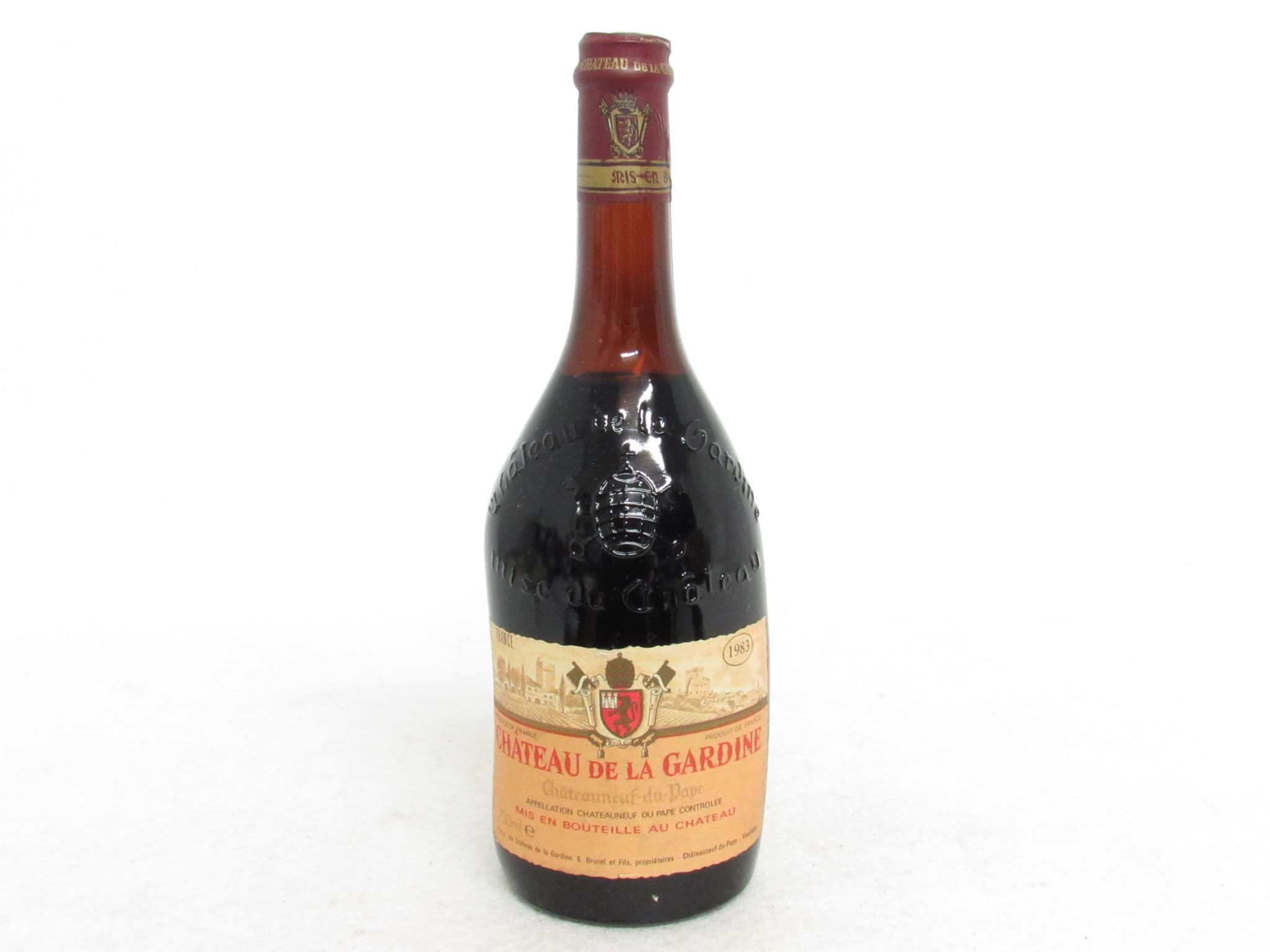 Obraz Französischer Rotwein - 1 Flasche Chateau de la Gardine 1983 • 0,750 Liter, 13,5 % Vol. Alkohol