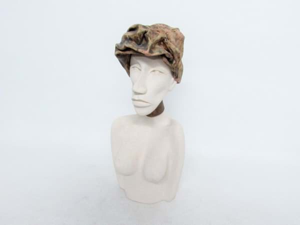 Bild von Feine Keramik Skulptur, weiblicher Akt Torso / Büste, unbekannter Künstler des 20. Jahrhundert, gemarkt