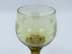 Bild von Historismus Weinrömer aus Glas um 1900 mit Trompetenfuß in Olivgrün