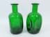 Bild von Ein Paar dekorative Glasflaschen in Grün, Blumenvase / Tischvase