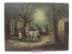 Bild von Gemälde, Neo Impressionismus, "Im freien zu Tisch", Öl auf Holz, 2. Hälfte des 20. Jahrhundert