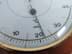 Bild von Runde Wetterstation mit Barometer & Thermometer um 1960/70, wohl Palisander Holz, Hersteller Fischer