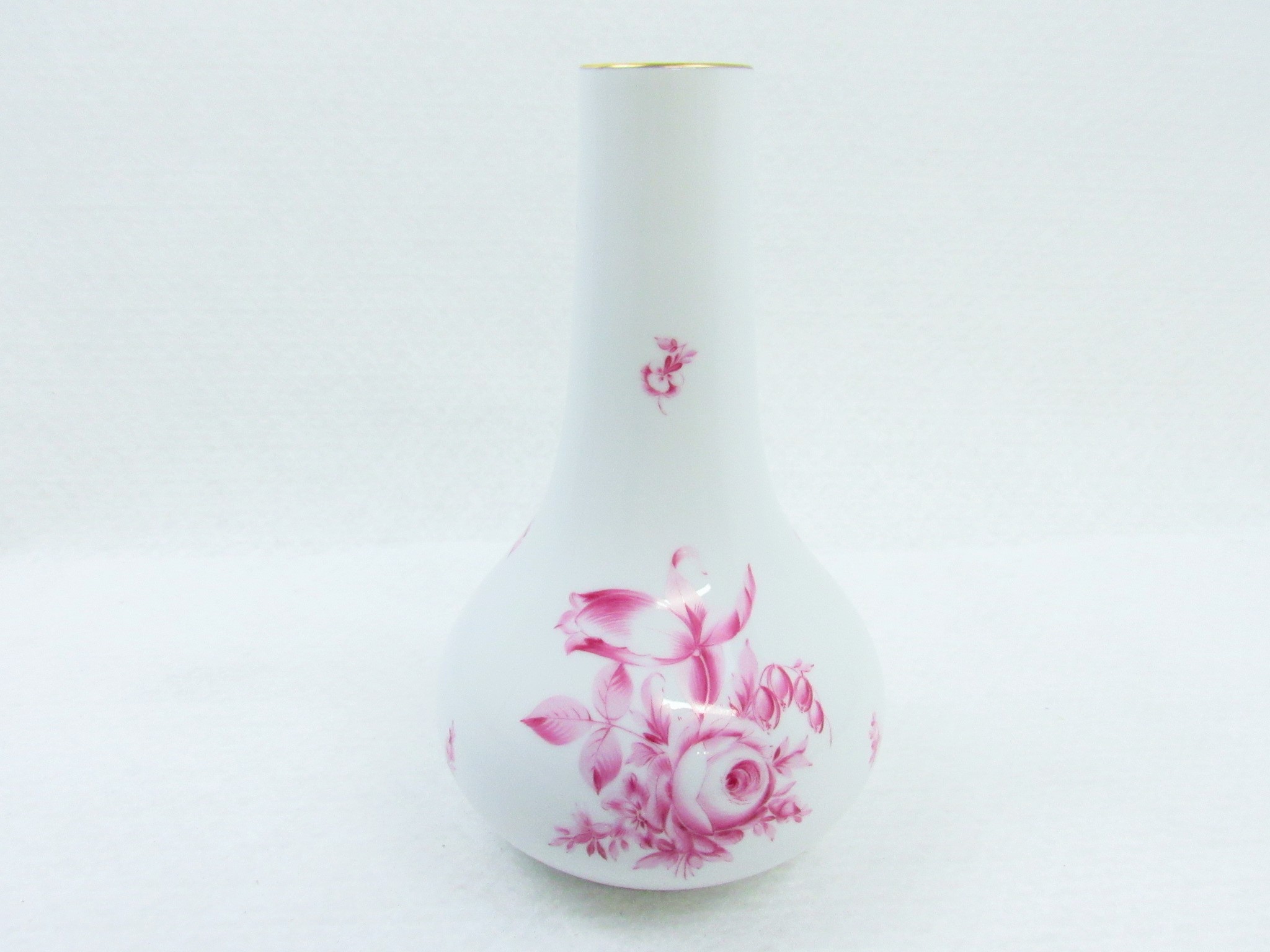 Obraz Herend Porzellan Vase, BTP Purpur Camaieu, 7040, Bouquet de tulipe, signiert Schöffer Karolyne
