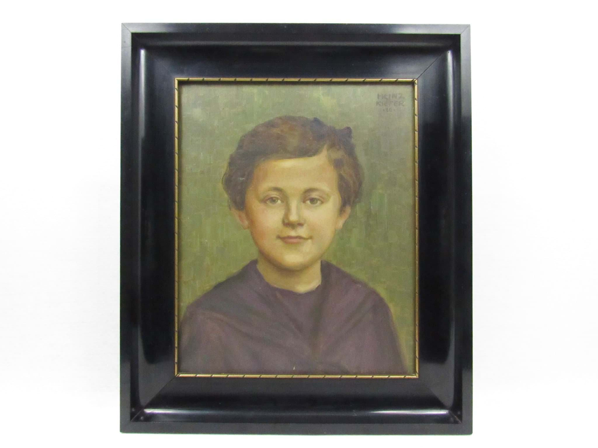 Bild av Ölbild Knaben Porträt, Öl auf Leinwand, 1. Hälfte des 20. Jahrhundert, signiert & datiert
