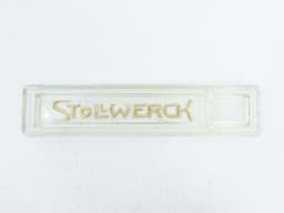 Afbeelding van Stollwerck Stiftablage, Glas mit Goldschrift - Absolutes Sammlerstück