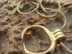 Bild von Lunula Mondsichel Anhänger mit Halskette, 925 Silber, vergoldet