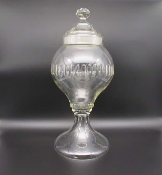 Bild von Prunkvoller Deckelpokal aus Glas um 1915/20, Bonboniere Pokal