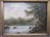 Bild von Gemälde Landschaft, Angler am Fluss, Öl/Leinwand, unbekannter Künstler des 20. Jahrhundert, signiert