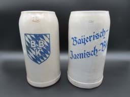 Bild von BBK & Bayerisch-Jaenisch Bierkrug Humpen Duo, Sammlerstücke