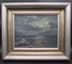Bild von Maritimes Gemälde Mondschein am Strand, Öl/Holz, 2.H. 20.Jh., gerahmt
