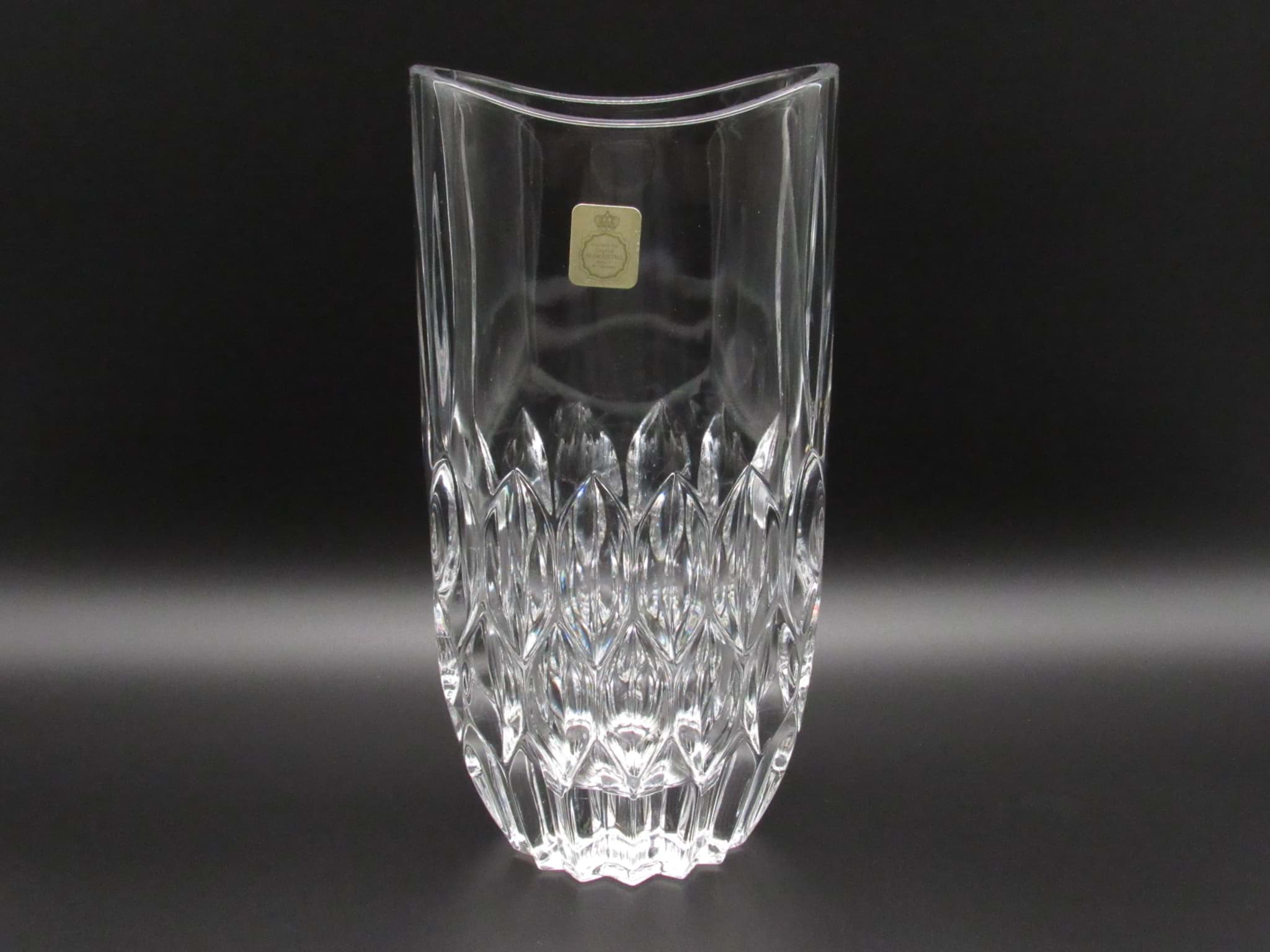 Bild av Kristallglas Blumenvase sog. Fischmaul Vase, Hoch 22,7 cm
