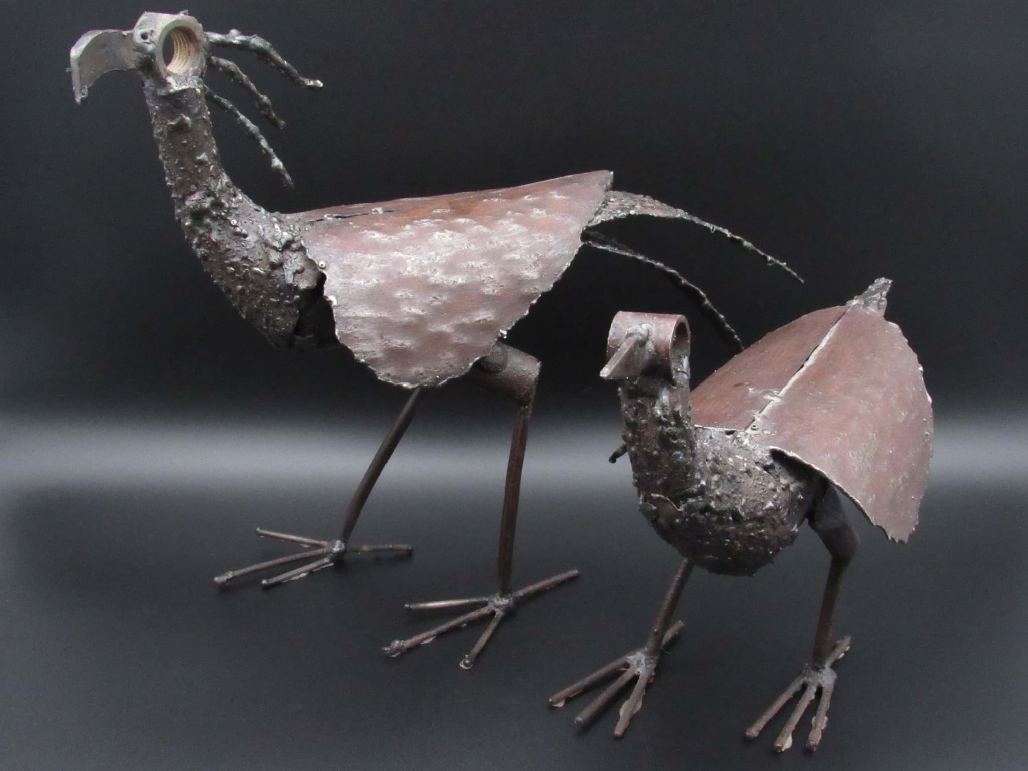 Obraz Fantastisches & Faszinierendes Vogelpaar, Schrottkunst Vögel