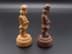Bild von Geschnitzte Schachfiguren Nussbaum & Kirchholz, Kubistisch 1. Hälfte des 20. Jh.