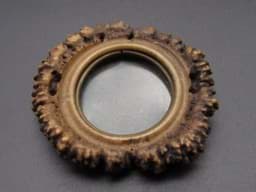 Bild von Miniatur Rahmen aus Hirschhorn, 20. Jh., jagdlich