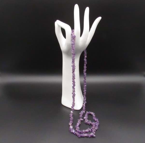 Bild von Amethyst Splitter Halskette, 90 cm