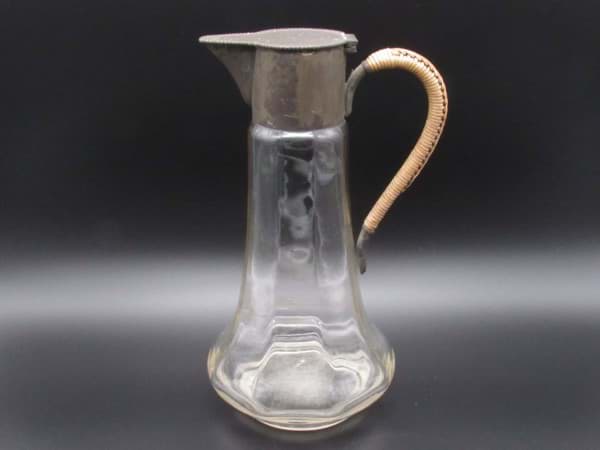 Bild von Kalte Ente / Schankkanne Glas mit Metallmontur, um 1930, Sammlerstück