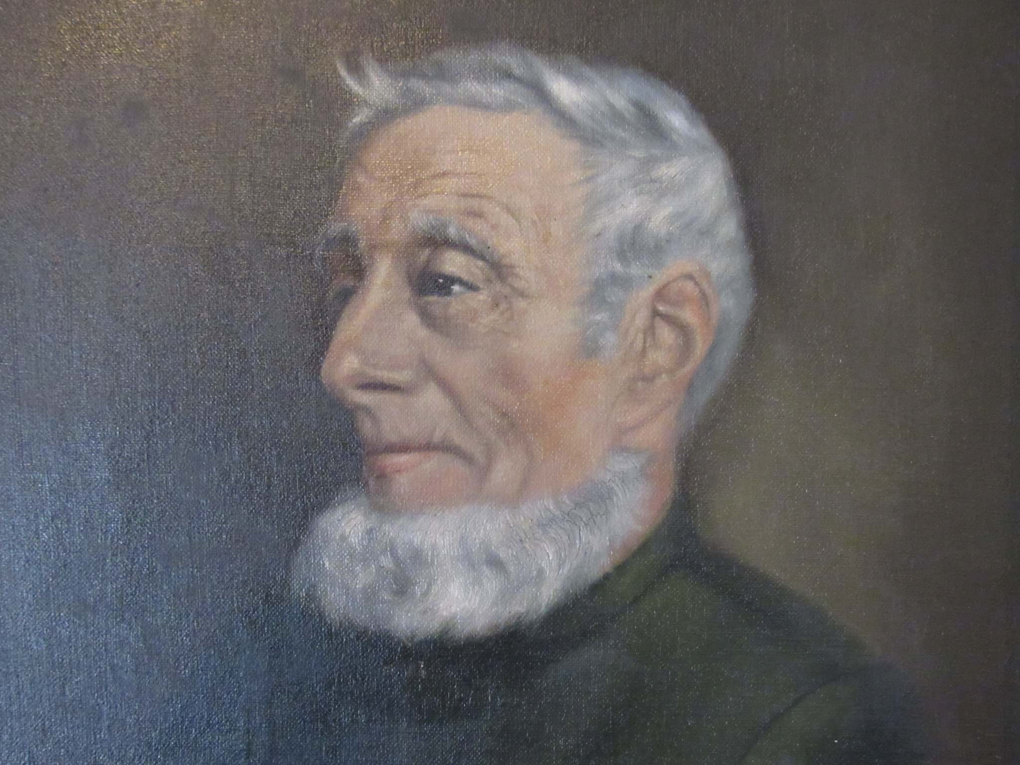 Bild av Herrenporträt, Bärtiger Mann, 20.Jh., undeutlich signiert & datiert  
